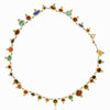14K Gold Multi-Gemstone 24 Inch Necklace Cats-Eye