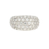 2,51 Karat Diamant-Pavé-Cluster-Band Platin Ring