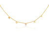 Collier de nom en lettres personnalisées en or massif 14 carats avec lettres intégrées