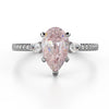 GIA Certified 1.10 Carat Fancy Light Pink Diamond Three Stone Ring