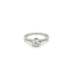 0.44 CTTW Round Cut Diamond Engagement Ring in 18K White Gold