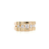 0.8 Carat Round F-G/SI1SI2 Channel Set Diamond in 14K Yellow Gold Statement Ring