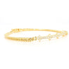 0.88 Carat Diamond in 18K Gold Twisted Rope Chain Floral Bracelet