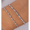 1-2 Carat Blue & White Lab Grown Diamond 4-Prong 14K White Gold Tennis Bracelet