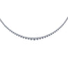 10-30 Carat Total Diamond 14K White Gold Graduating Riviera Tennis Necklace