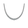 10 Carat Natural Diamond Graduated Tennis Necklace 18K White Gold 16.5 Inches