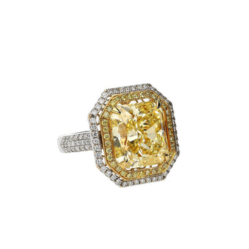 10.88 Carat Radiant Cut Fancy Yellow Diamond | GIA Certified – Assay Jewelers