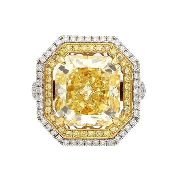 10.88 Carat Radiant Cut Fancy Yellow Diamond | GIA Certified – Assay Jewelers