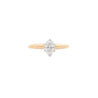 1/2 Carat Marquise Diamond Solitaire 2-tone 14K Gold Ring