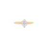 1/2 Carat Marquise Diamond Solitaire 2-tone 14K Gold Ring