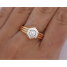 1/2 Carat Round Diamond Solitaire Unisex Ring in 14K Yellow Gold