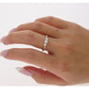 1/3 Carat Natural Diamond Mini 3-Stone Curved Ring in 14K White Gold