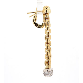 14K Gold Ball and Chain Diamond Drop Dangle Earrings – Assay Jewelers