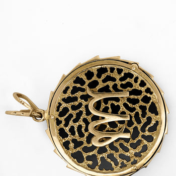 14K Gold Christian Medallion "Cupid" and Black Onyx Medallion Pendant – Assay Jewelers
