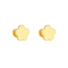 14K Gold Clover Screw Back Stud Earrings 4mm- 6mm
