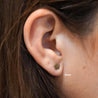 14K Gold Clover Screw Back Stud Earrings 4mm- 6mm