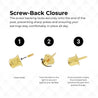 14K Gold Clover Screw Back Stud Earrings 4mm- 6mm