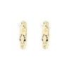14K Gold Diamond Cut 13mm Huggie Hoop Earrings