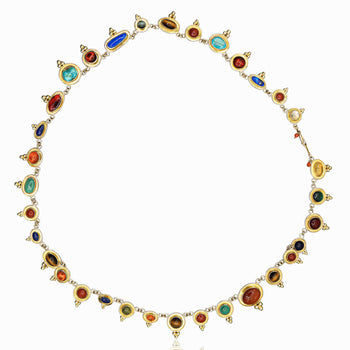 14K Gold Multi-Gemstone 24 Inch Necklace Cats-Eye – Assay Jewelers