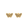 14K Solid Gold Mini Butterfly Stud Earrings on Screw Backs