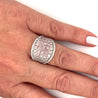 14K White Gold Pink Diamond Micro Pave Ring