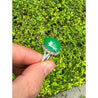 17.86 Carat Oval Cut Jadeite Jade and Diamond Ring in 18K White Gold 7