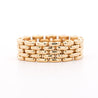 18K Gold Oval Link Chain Band Ring Size 7