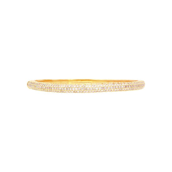 18K Gold and Round Pink Diamond Pave Set Bangle Bracelet – Assay Jewelers