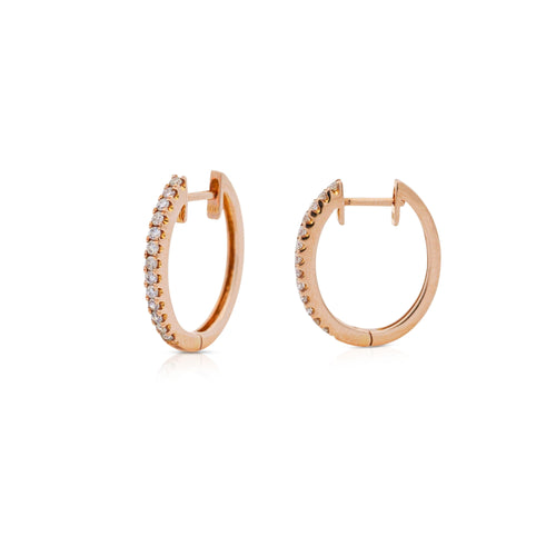 3 Carat Huggie Hoop Earrings Latch Backs