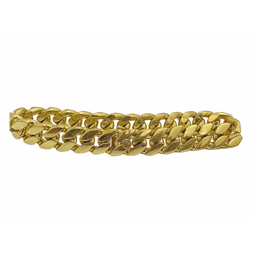 18k Gold David Yurman Flat Cuban Link Bracelet | 11.5mm - 8 inches