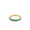 18k Solid Gold Natural Round Emerald Band | Size 6.5-7.5 | 2.0-2.5mm