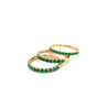 18k Solid Gold Natural Round Emerald Band | Size 6.5-7.5 | 2.0-2.5mm