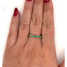 18k Solid Gold Natural Round Emerald Band | Size 6.5-7.5 | 2.0-2.5mm