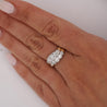 1.01 Carat Dual Row Diamond Channel Platinum & 18K Gold Wavy Band Ring