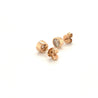 1.5 Carat TW Natural Round Diamond Stud Earrings in Bezel set Rose Gold