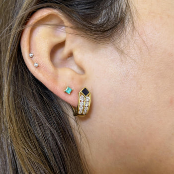 1.60 Carat Diamond and Sapphire 18K Gold V Shape Clip Earrings Set – Assay Jewelers