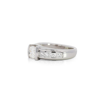 1.65 Carat Round and Princess Cut Diamond Platinum Engagement Ring – Assay Jewelers