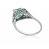 1.93 Carat Colombian Emerald set in Art Deco Platinum filigree ring