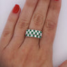 2 Carat Asscher Cut Emerald & Diamond Checkerboard Statement Ring