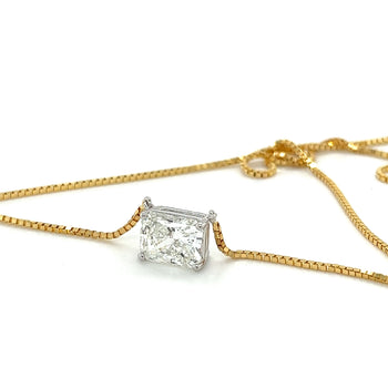 2 Carat Radiant Cut Solitaire Floating Lab Diamond Necklace – Assay Jewelers