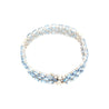 28 Carat Oval Cut Aquamarine 3 Row Tennis Bracelet