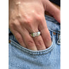 2.5 Carat Emerald Cut Lab Grown Diamond East-West Ring