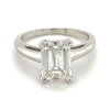 2.54 Carat G/VS1 Emerald Cut Lab Grown Diamond Ring in 14k White Gold | IGI Certified