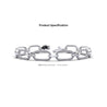 2.6 Carat Round Cut Diamond Paperclip Link Bracelet