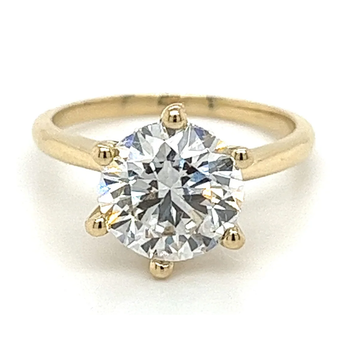 2.60 Carat Lab Grown 14K Yellow Gold 6-Prong Solitaire Diamond Engagement Ring – Assay Jewelers