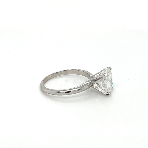 2.79 Carat Lab Grown Diamond Solitaire Ring in 14K White Gold