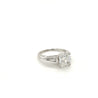 3 Carat Cushion Cut Lab Grown Diamond With Baguette Side Stones in Platinum