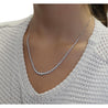 3 Carat Diamond Riviera Graduated Tennis Necklace in 18k White Gold & Platinum