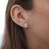 3 Carat Emerald Cut Lab Grown Diamond Stud Earrings