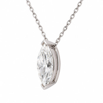 3 Carat Marquise Diamond Sliding Solitaire Pendant Necklace – Assay Jewelers